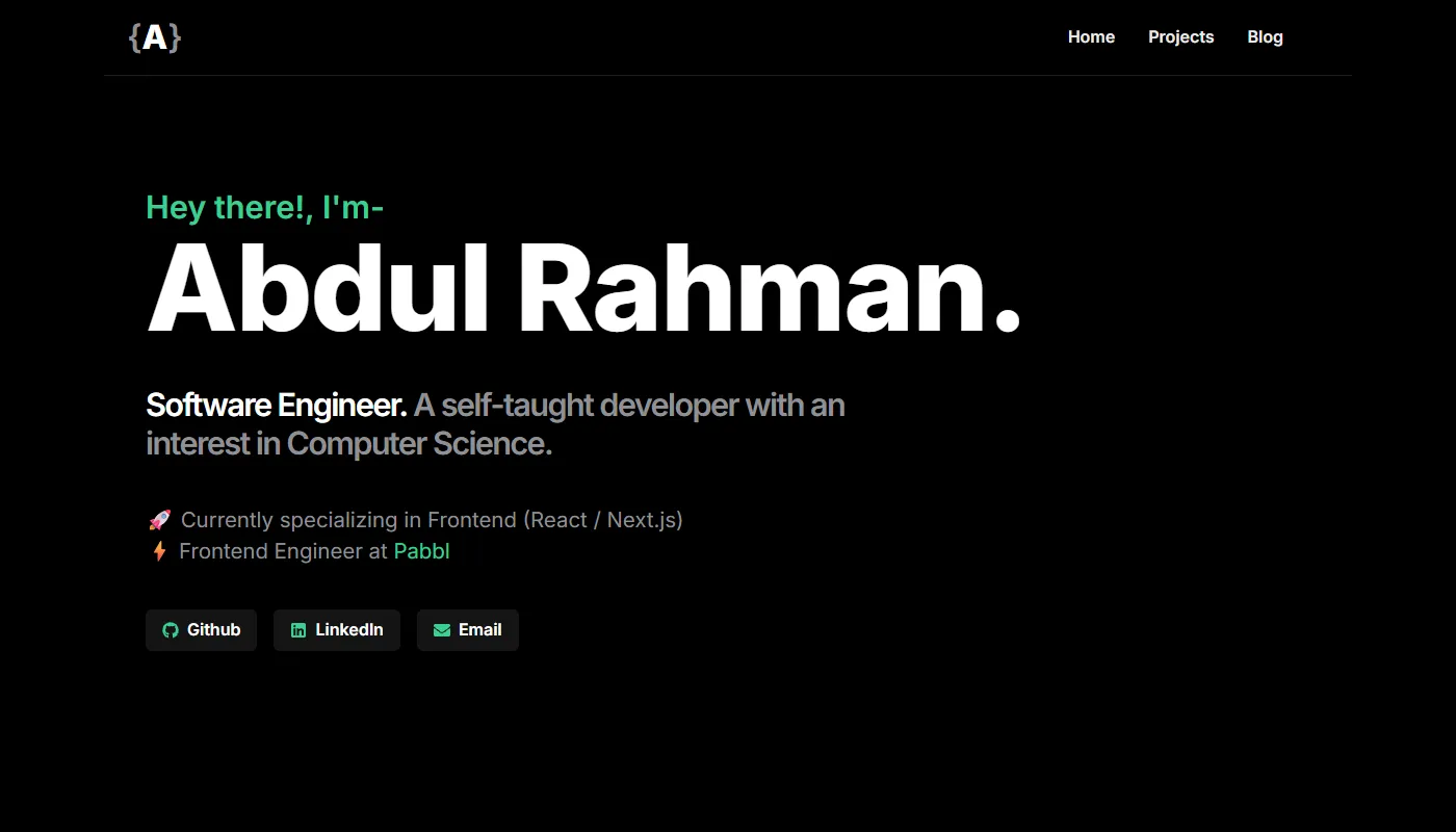 Abdul Rahman's portfolio
