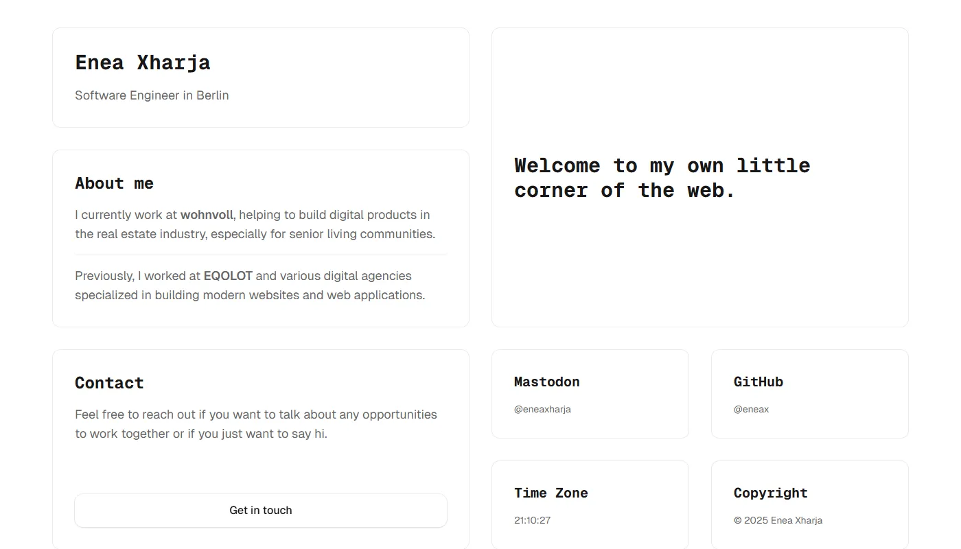 Enea Xharja's portfolio