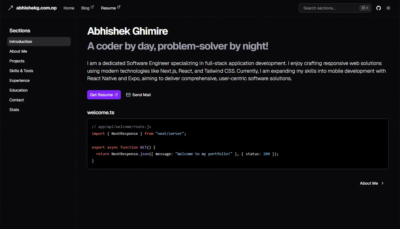 Abhishek Ghimire's portfolio