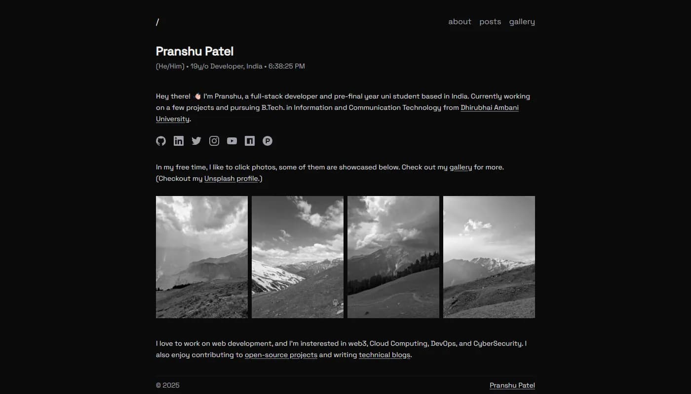 Pranshu Patel's portfolio