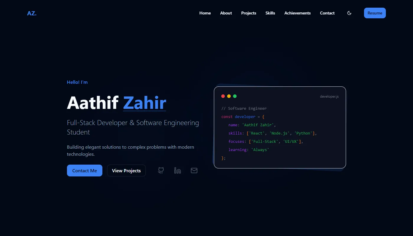 Aathif Zahir's portfolio