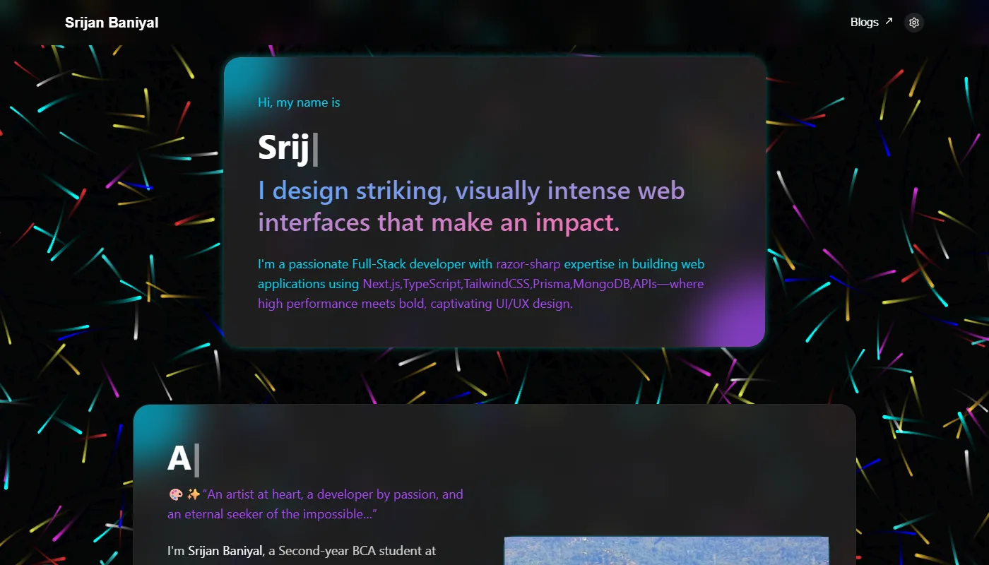 Srijan Baniyal's portfolio