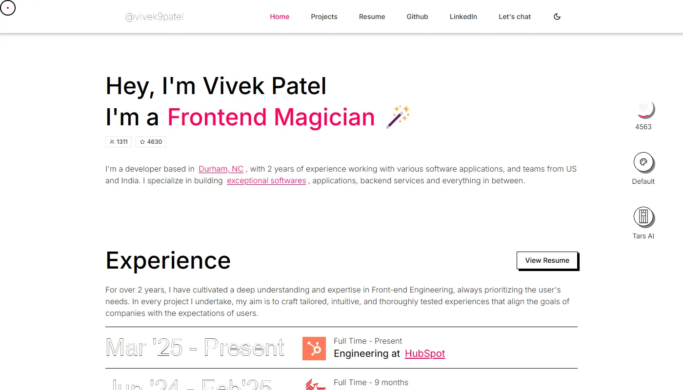 Vivek Patel's portfolio