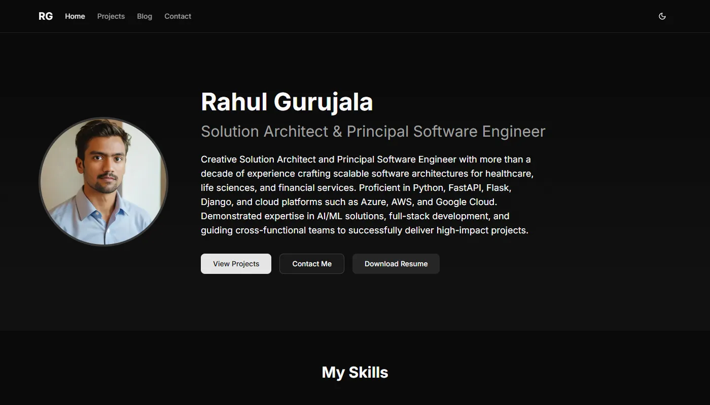 Rahul Gurujala's portfolio