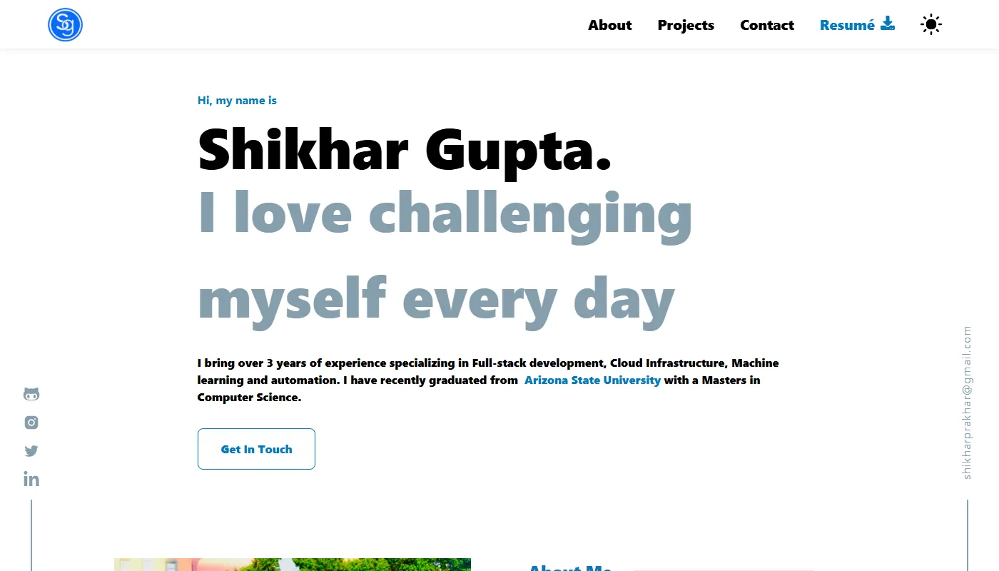 Shikhar Gupta's portfolio