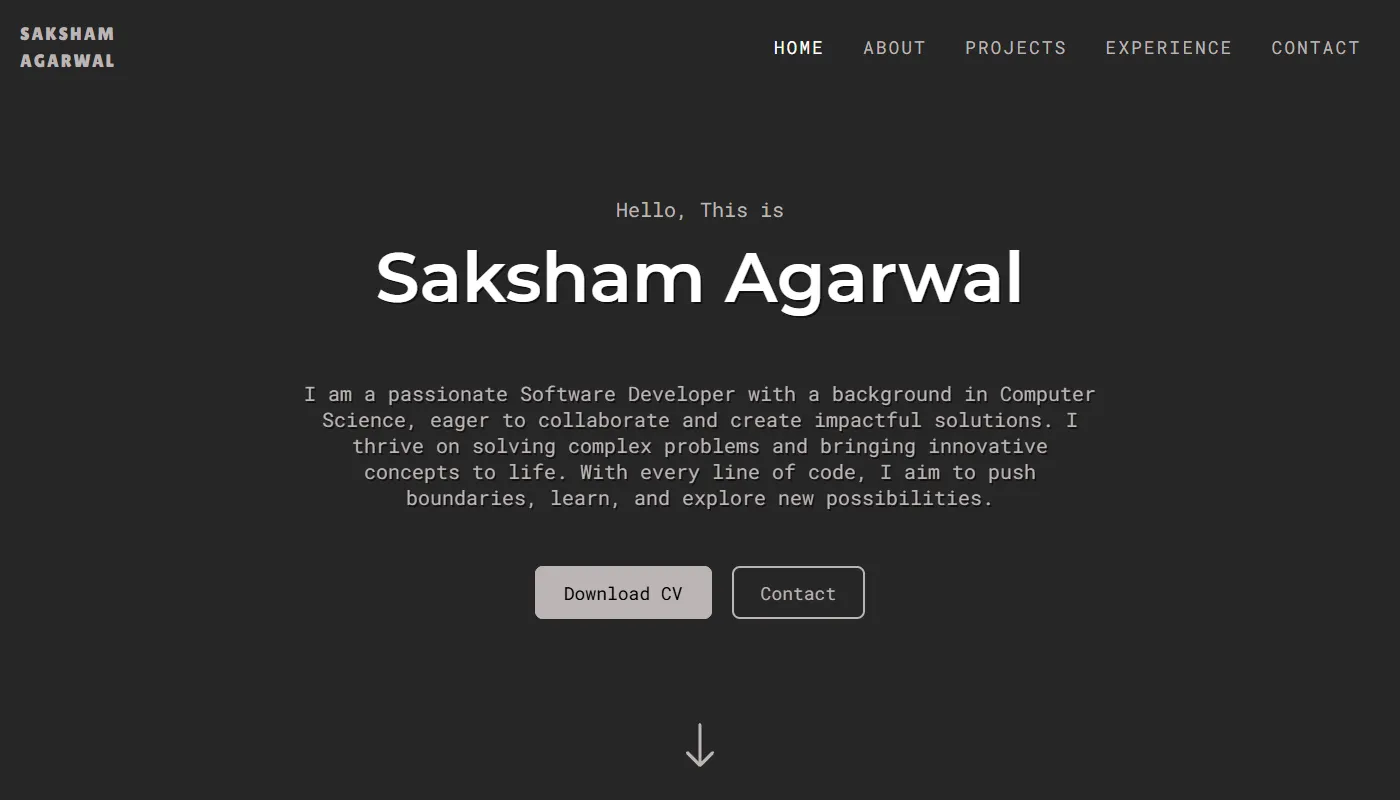 Saksham Agarwal's portfolio