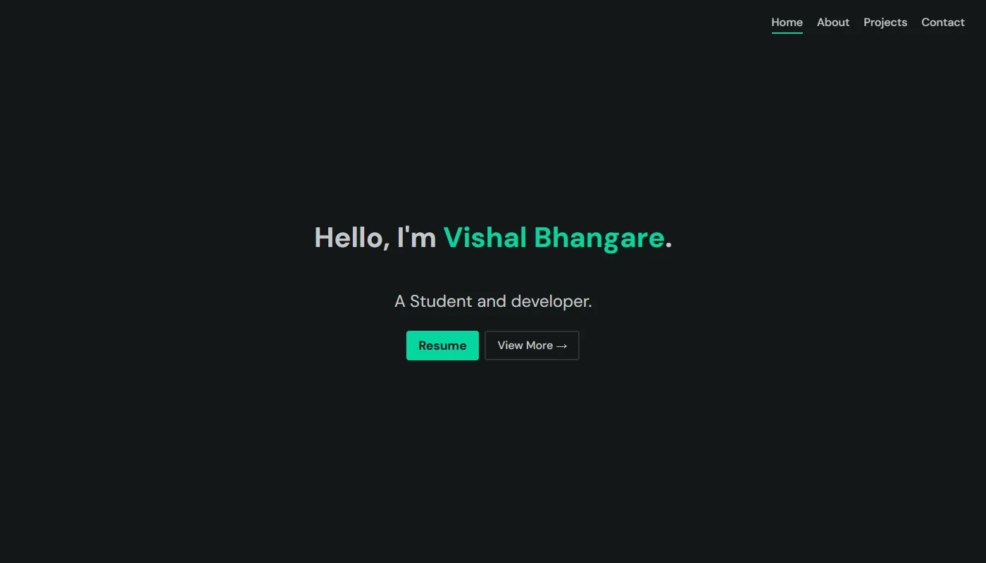 Vishal Bhangare's portfolio