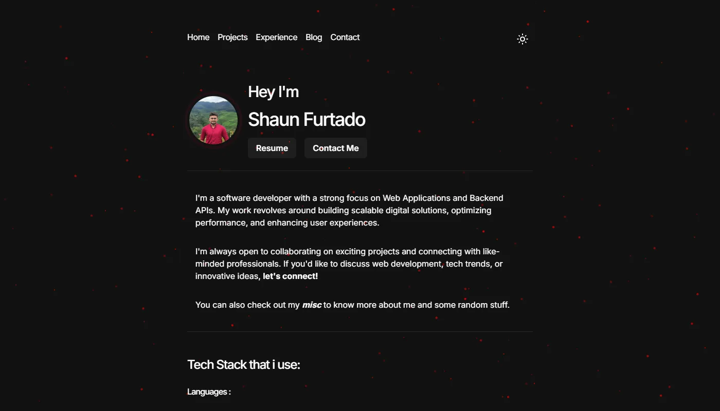 Shaun Furtado's portfolio