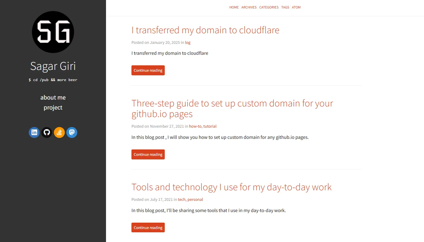 Sagar Giri's portfolio