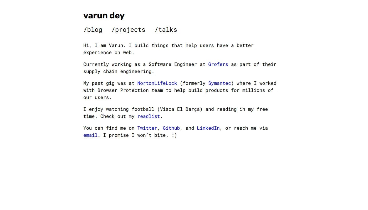 Varun Dey's portfolio