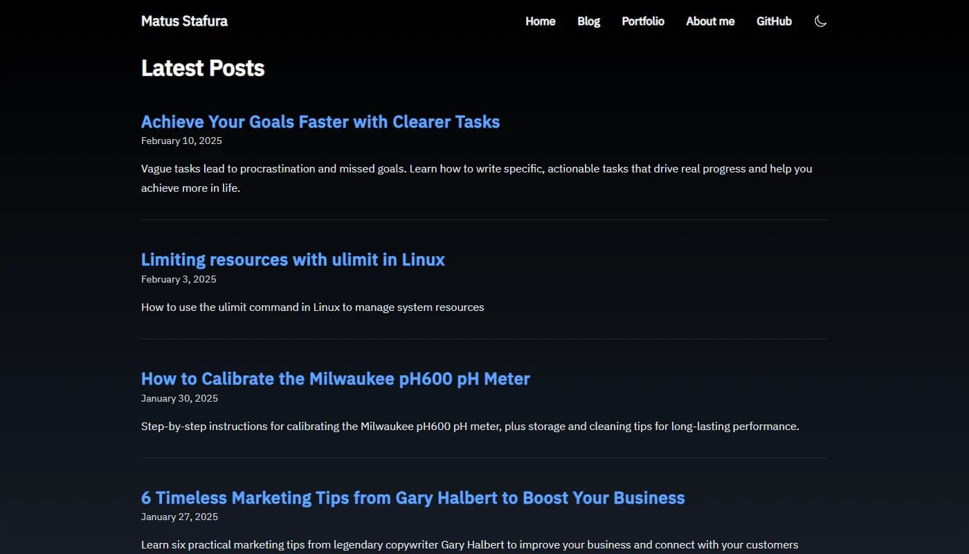 Matus Stafura's portfolio