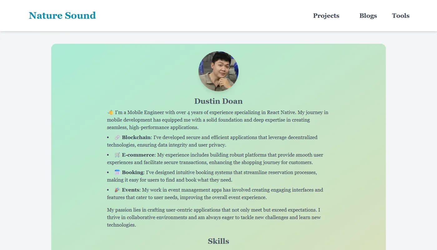 Dustin Doan's portfolio