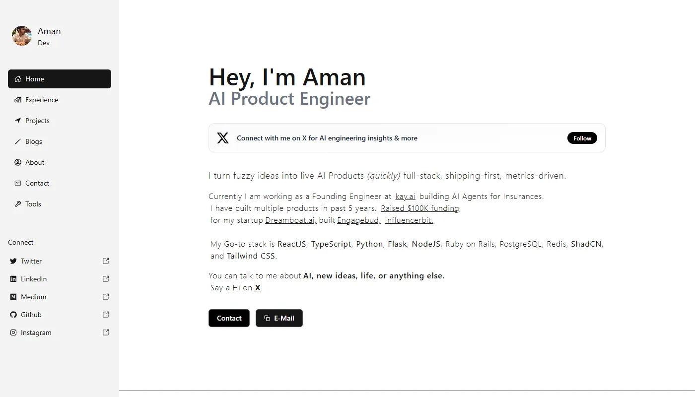 Aman Kumar's portfolio
