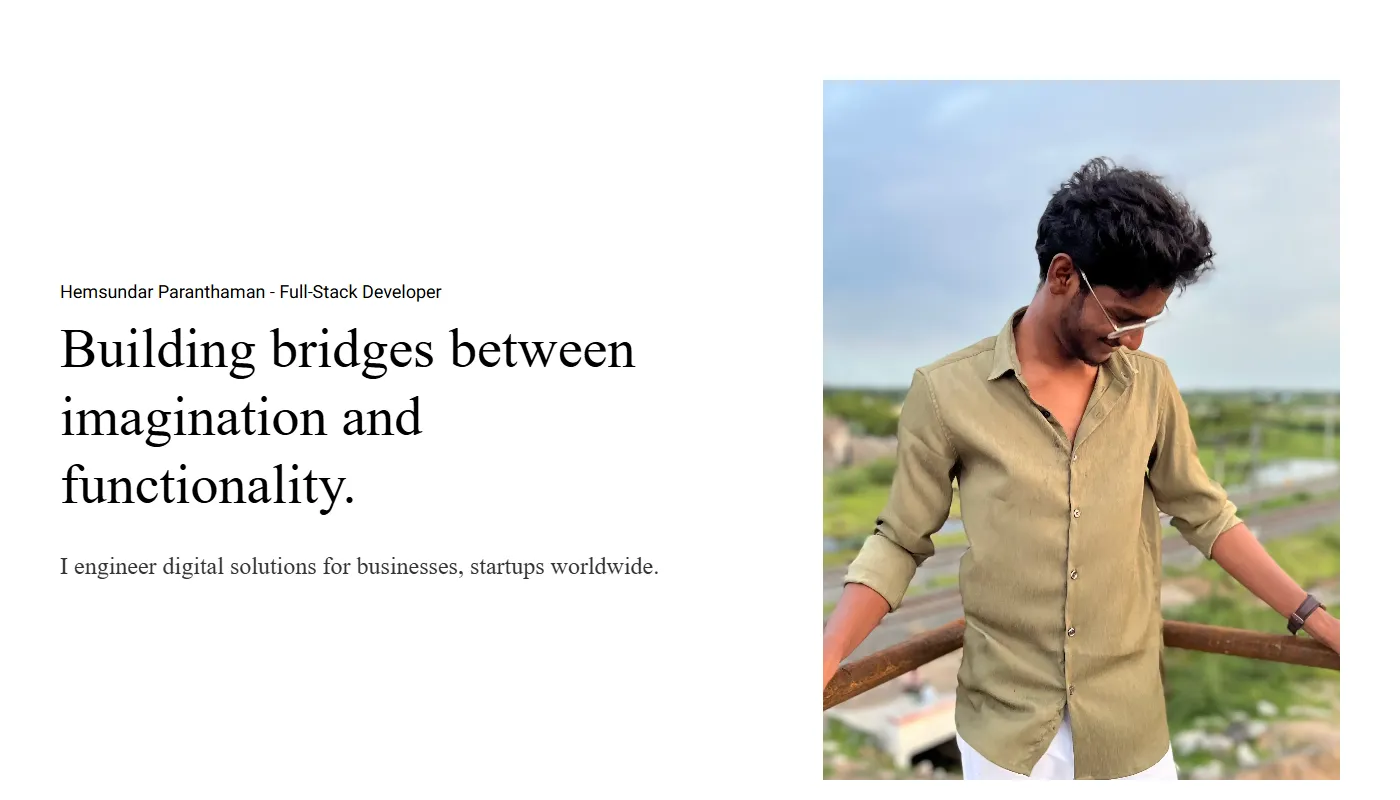 Hemsundar Paranthaman's portfolio