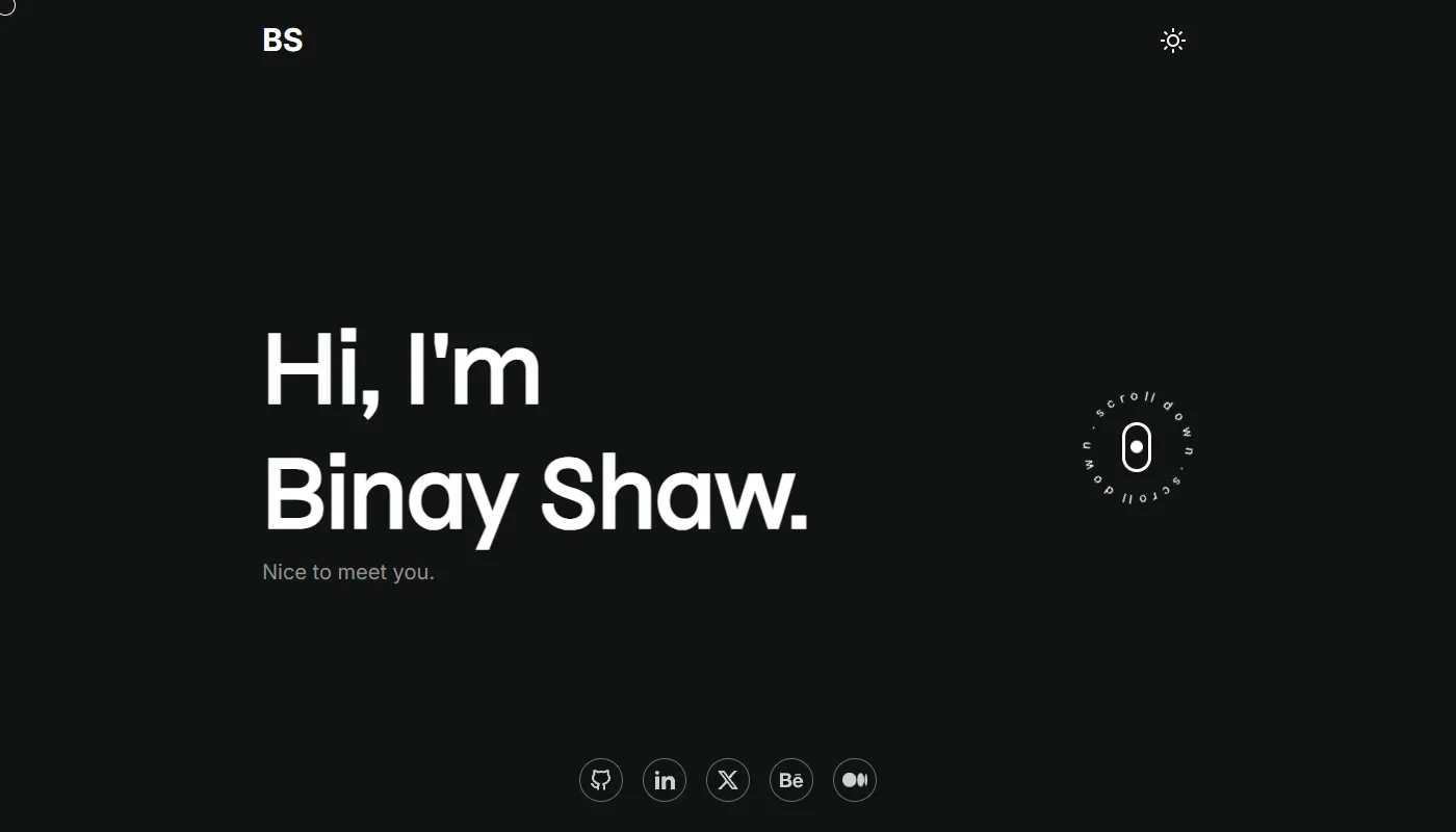 Binay Shaw's portfolio