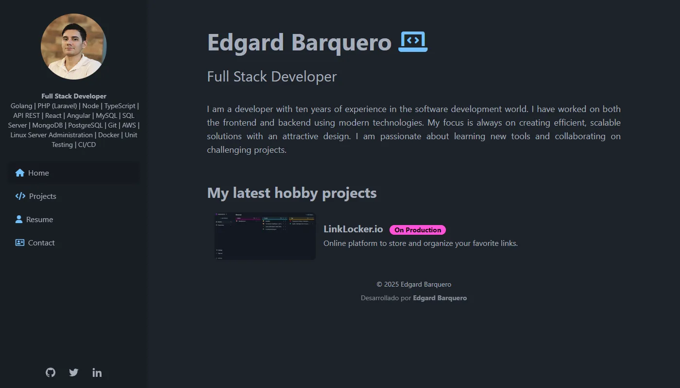 Edgard Barquero Real's portfolio